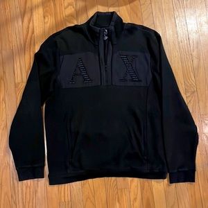 Armani Exchange Mens Quarter Zip Black XL